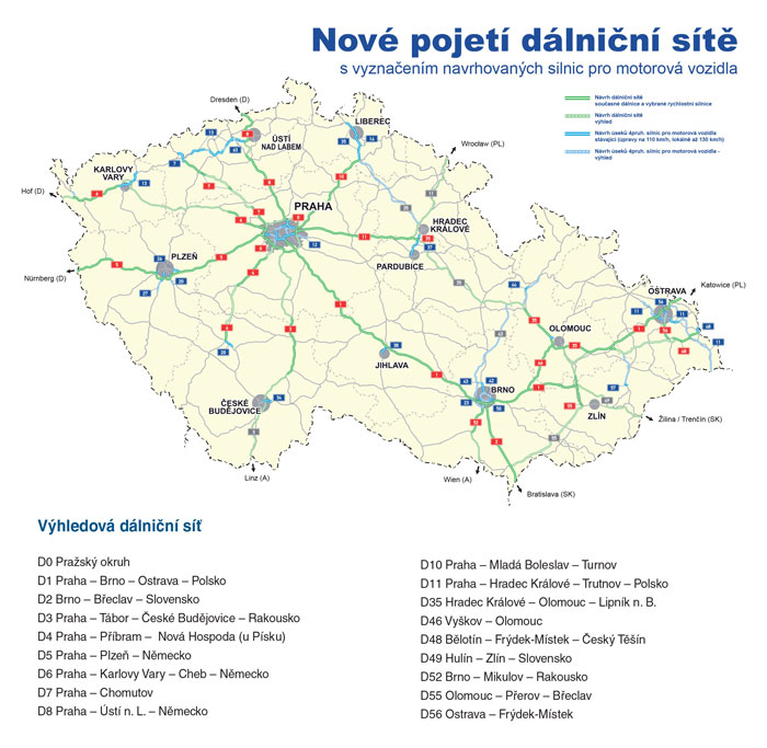 Nové pojetí dálniční sítě od roku 2016