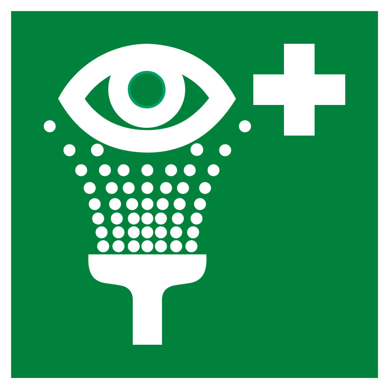 Vymývačka očí (oční sprcha) - informační cedule